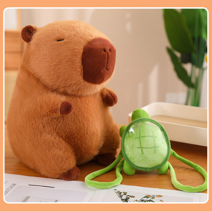 Capybara Turtle Backpack Plush