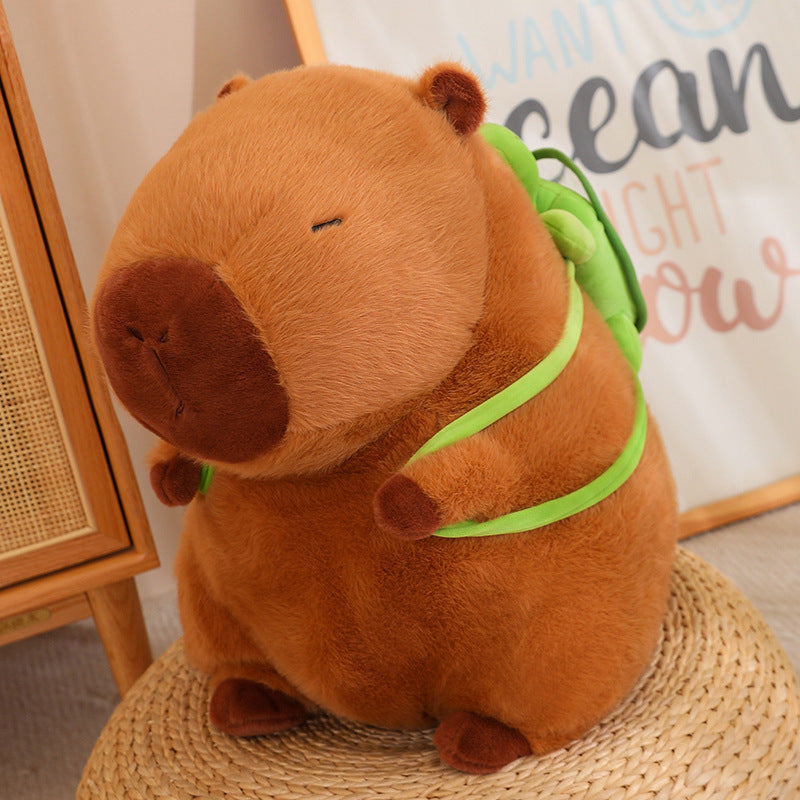 Capybara Turtle Backpack Plush