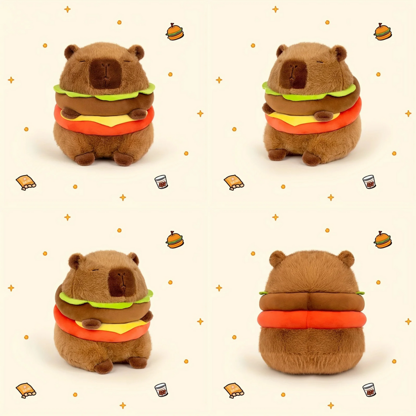 Capybara Hamburger Plush